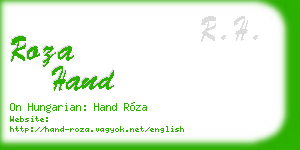 roza hand business card
